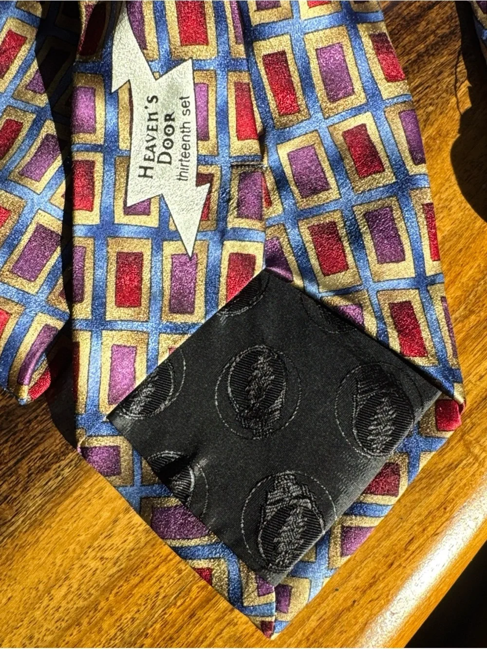 Vintage Grateful Dead Heavens Door Silk Tie - Blue & Red